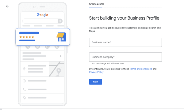 Create Google My Business Location